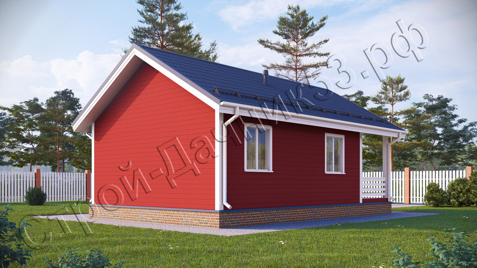 Проект каркасно-щитового дома Д–24